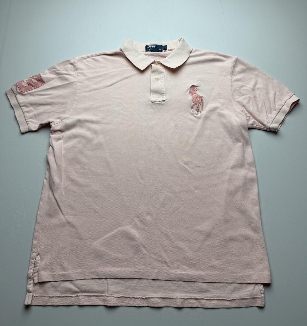 Polo By Ralph Lauren Polo Shirt Mens XL Pink Big Pony 3 Short Sleeve Casual Knit